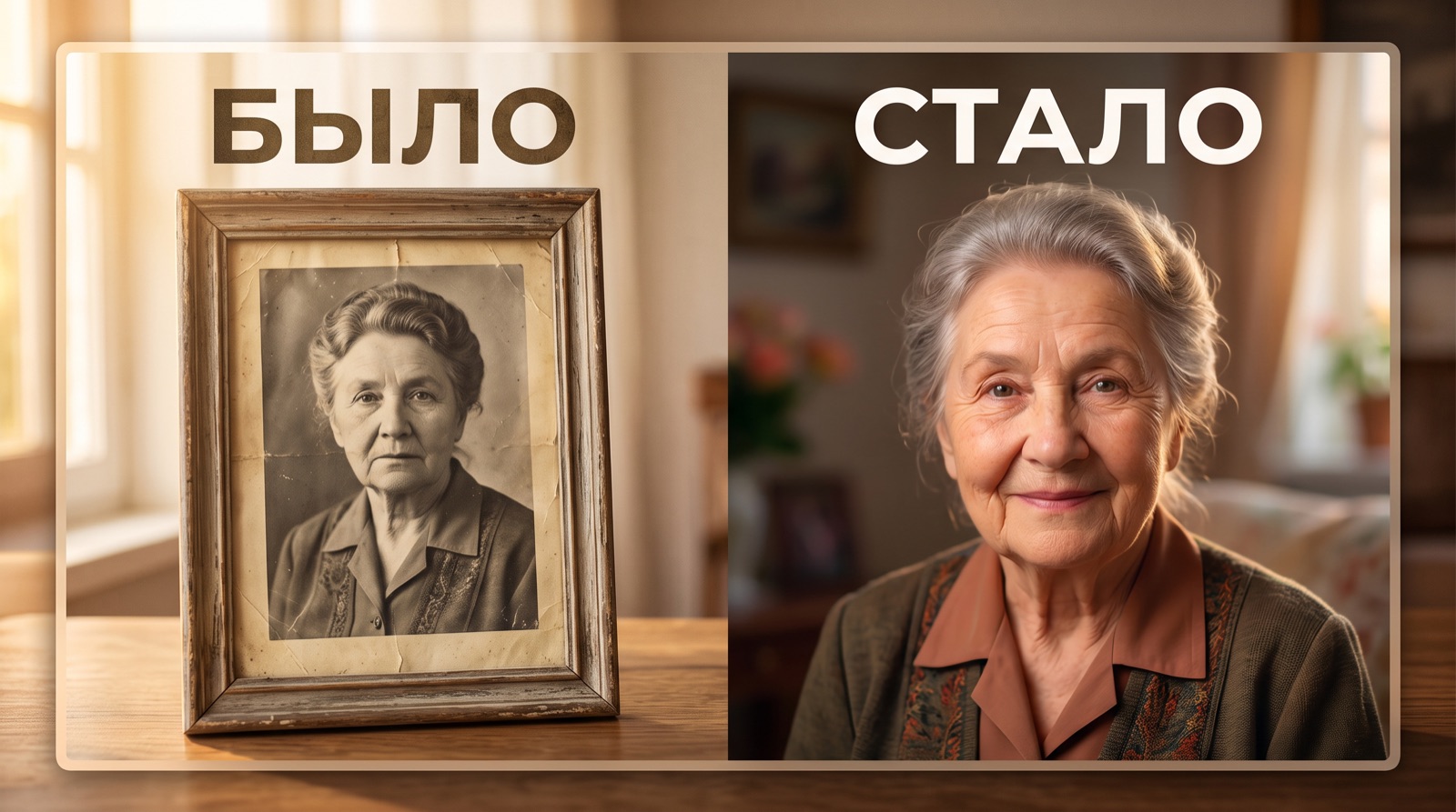 Оживить старое фото онлайн — было и стало